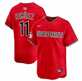 Men's Cleveland Guardians #11 Jose Ramirez Red Alternate Limited Stitched Jersey Dzhi,baseball caps,new era cap wholesale,wholesale hats
